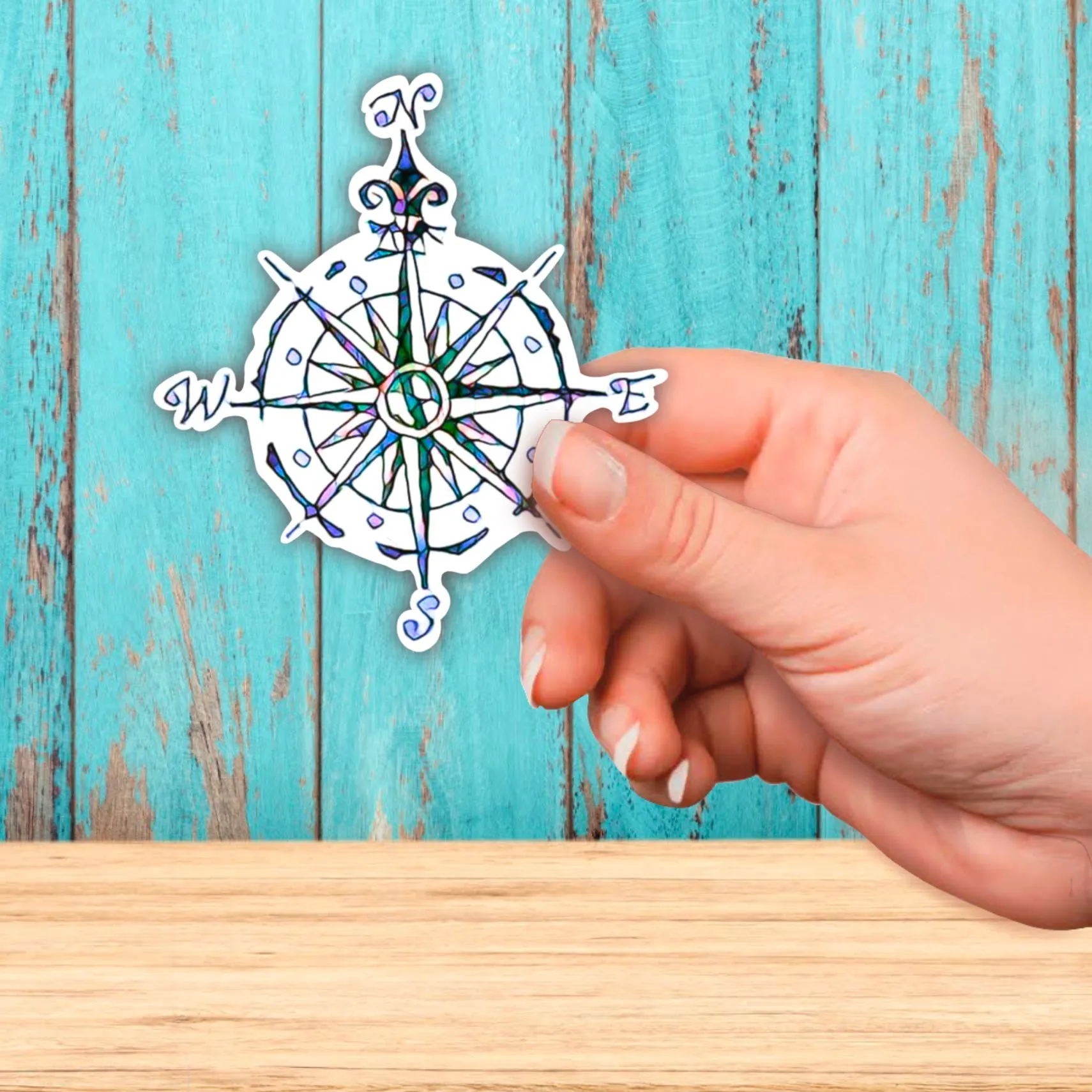 Compass Rose Sticker