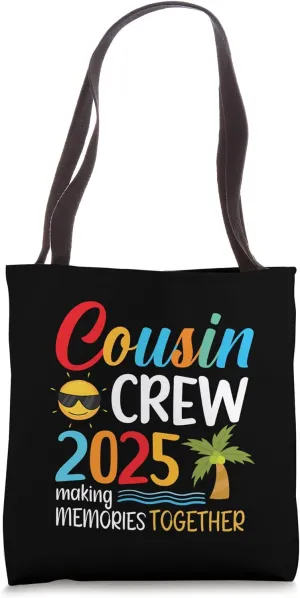 Cousin Crew 2025 Summer Vacation Beach Family Trips Matching Tote Bag