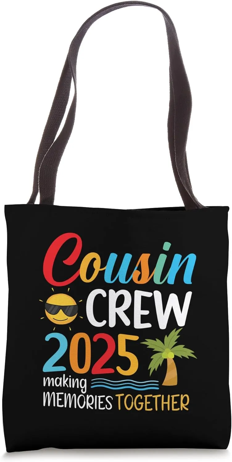 Cousin Crew 2025 Summer Vacation Beach Family Trips Matching Tote Bag