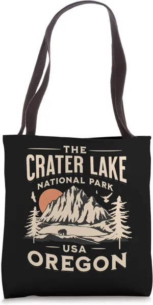 Crater Lake National Park Oregon Hike Outdoors Vintage Tote Bag