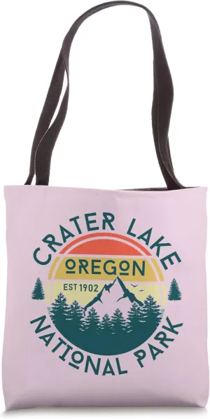 Crater Lake Oregon Nature Hiking Outdoors Travel Retro Girls Tote Bag