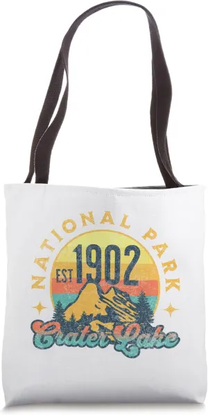 Crater Lake Oregon Nature Mountains Hiking Outdoors Vintage Tote Bag