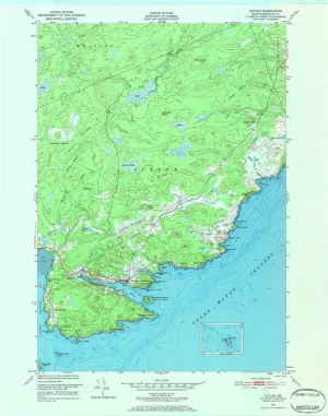 Cutler ME topo map, 1:24000 Scale, 7.5 X 7.5 Minute, Historical, 1949, Updated 1984, 27.3 x 21.5 in