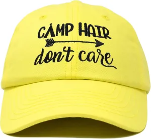 DALIX Camp Hair Don't Care Hat Dad Cap 100% Cotton Lightweight