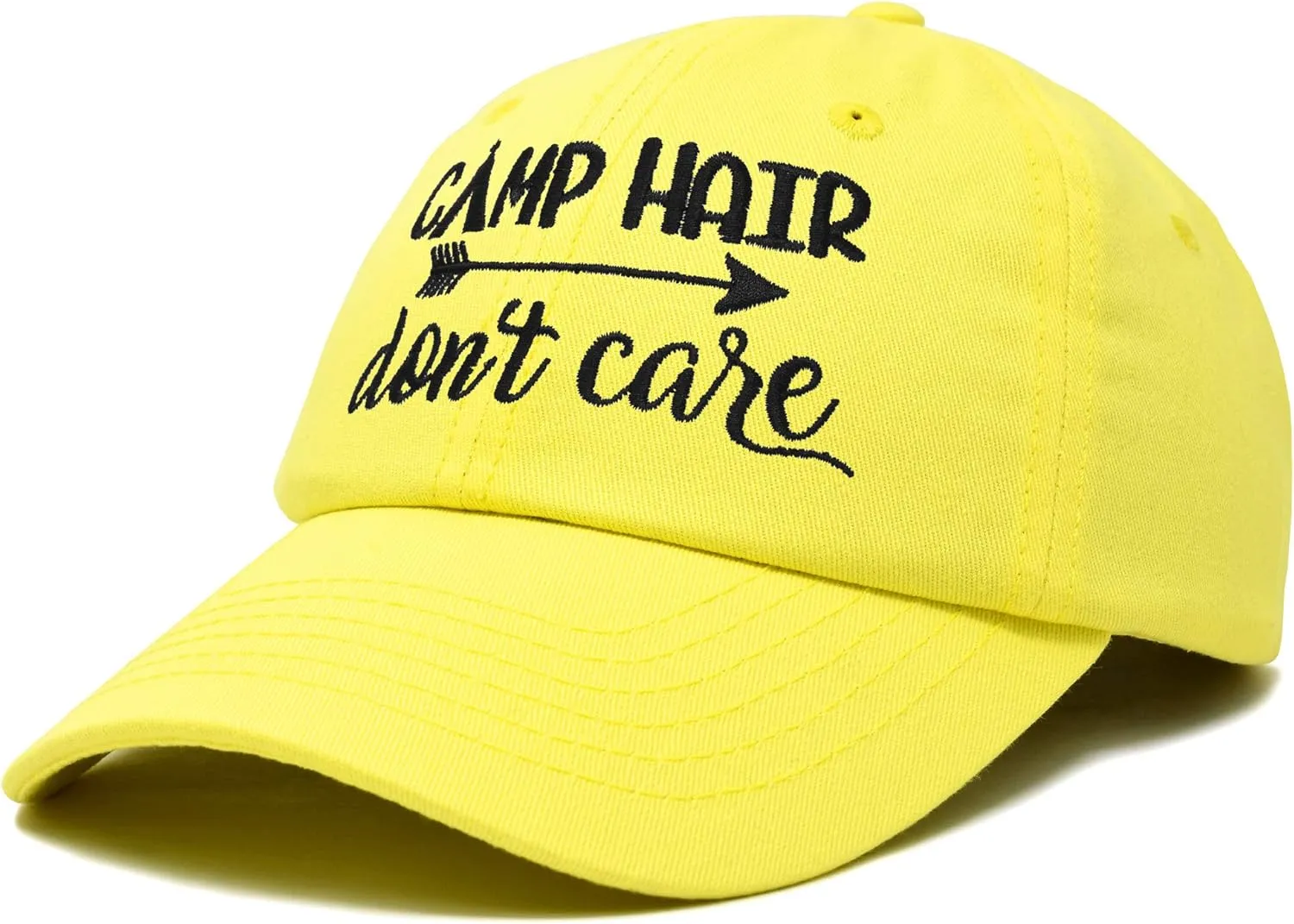 DALIX Camp Hair Don't Care Hat Dad Cap 100% Cotton Lightweight