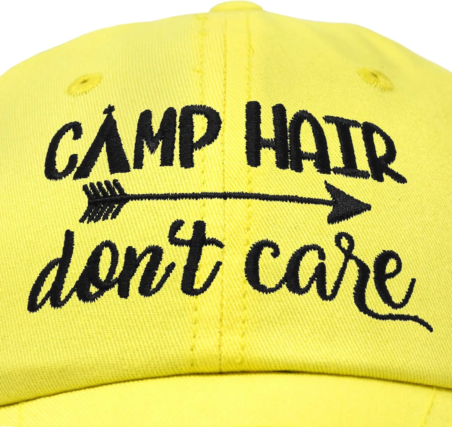 DALIX Camp Hair Don't Care Hat Dad Cap 100% Cotton Lightweight