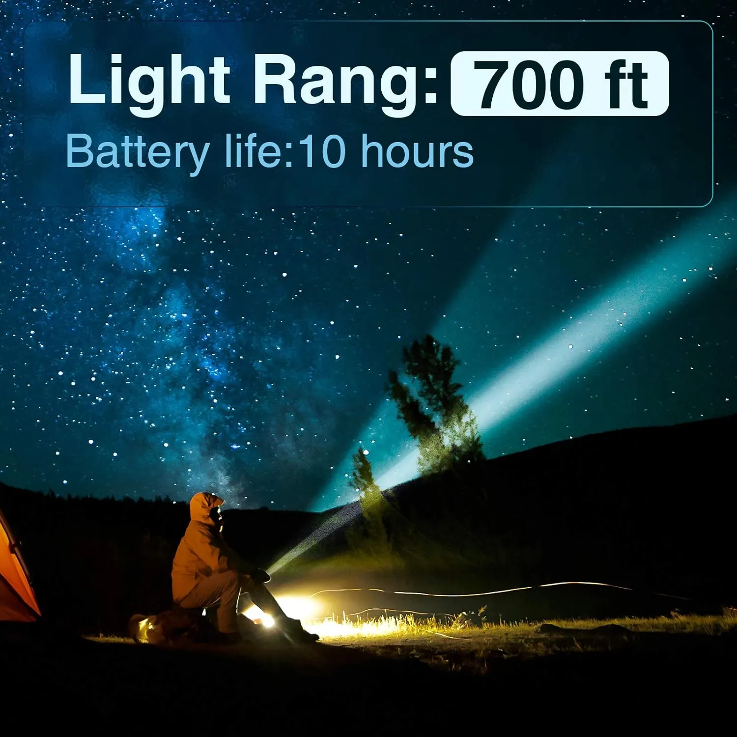 Delxo Tactical Flashlight, Rechargeable Flashlights,Waterproof Handheld Solar Powered Patriot Flashlights with Car LED Flash Light 2400mAh Battery for Emergency,Camping,Survival Gear,Road Trip