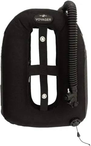 Dive Rite Voyager Wing 16" Inflator with Elbow Black