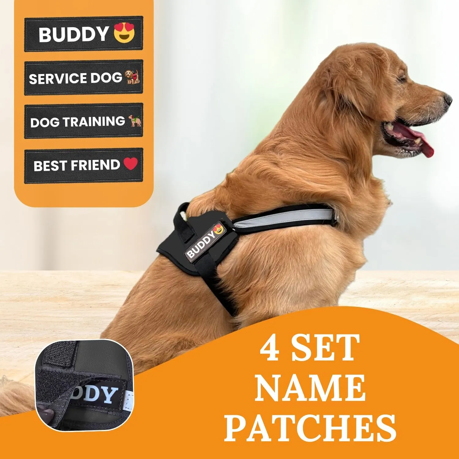 Dog Harness, No-Pull, 3 Leash Clips, No Choke, Reflective, Adjustable and Padded, for Easy Walking and Training for Small, Medium and Large Dogs (Black, XL)