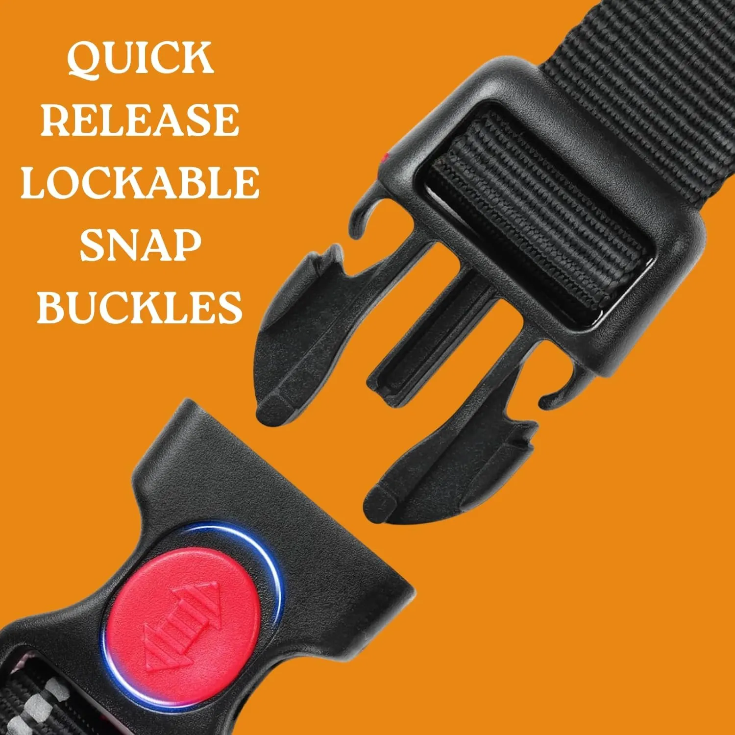 Dog Harness, No-Pull, 3 Leash Clips, No Choke, Reflective, Adjustable and Padded, for Easy Walking and Training for Small, Medium and Large Dogs (Black, XL)