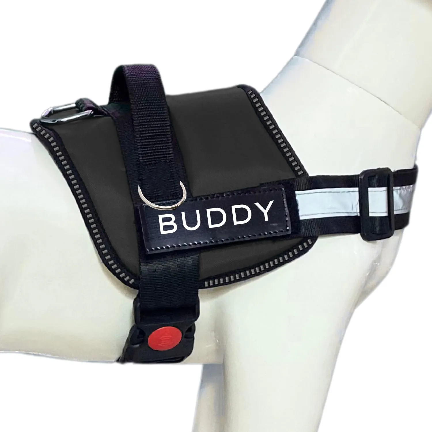 Dog Harness, No-Pull, 3 Leash Clips, No Choke, Reflective, Adjustable and Padded, for Easy Walking and Training for Small, Medium and Large Dogs (Black, XL)