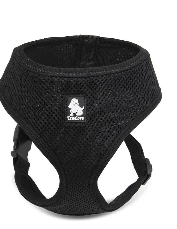 Dog Harness with Steel D Ring - Black, M