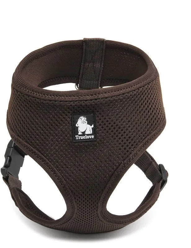 Dog Harness with Steel D Ring - Brown, XL