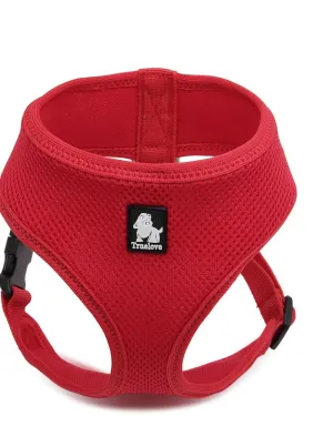 Dog Harness with Steel D Ring - Red, XS