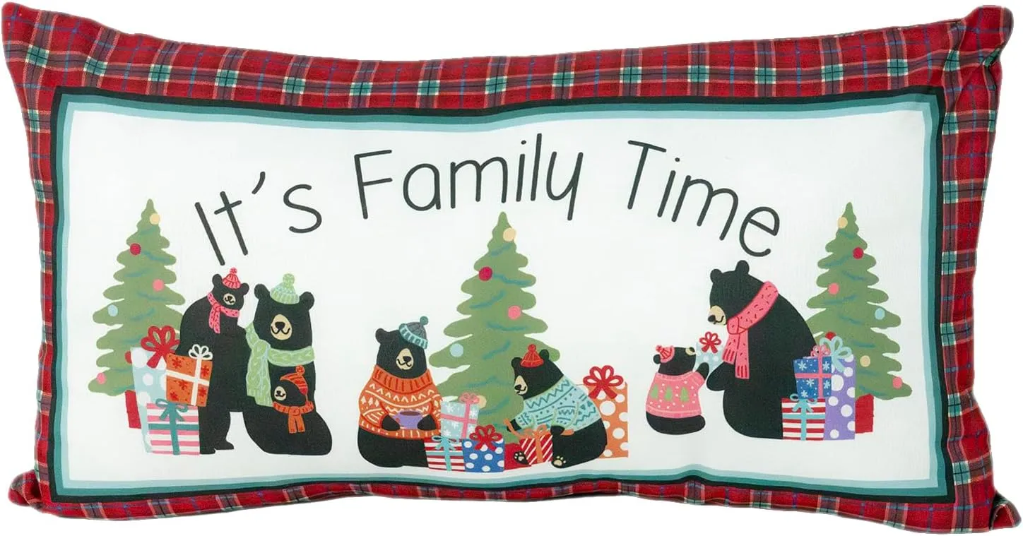 Donna Sharp 2-Piece Holiday Love Decorative Throw Pillow Set - Pillows for Couch, Sofa, Beds, and Chairs - Includes 18" x 18" Square & 12" x 22" Rectangular Pillows