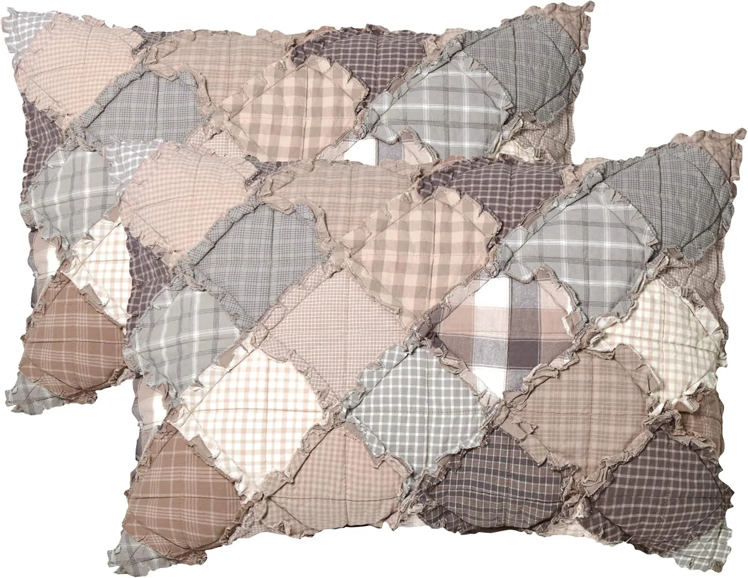 Donna Sharp Bedding Set - 3 Piece - Smoky Mountain Cotton Contemporary Quilt Set with Full/Queen Quilt and Two Standard Pillow Shams