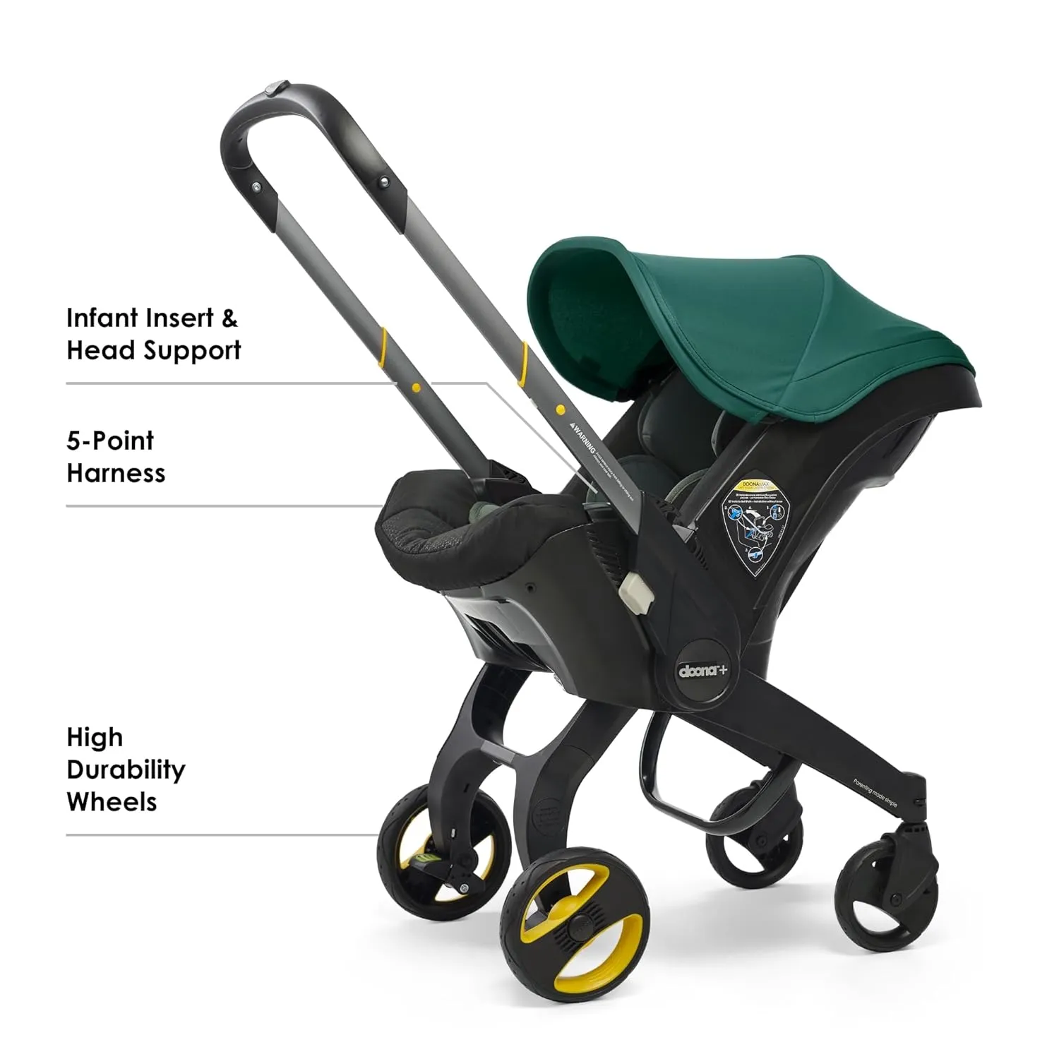 Doona Car Seat & Stroller, Racing Green - All-in-One Travel System