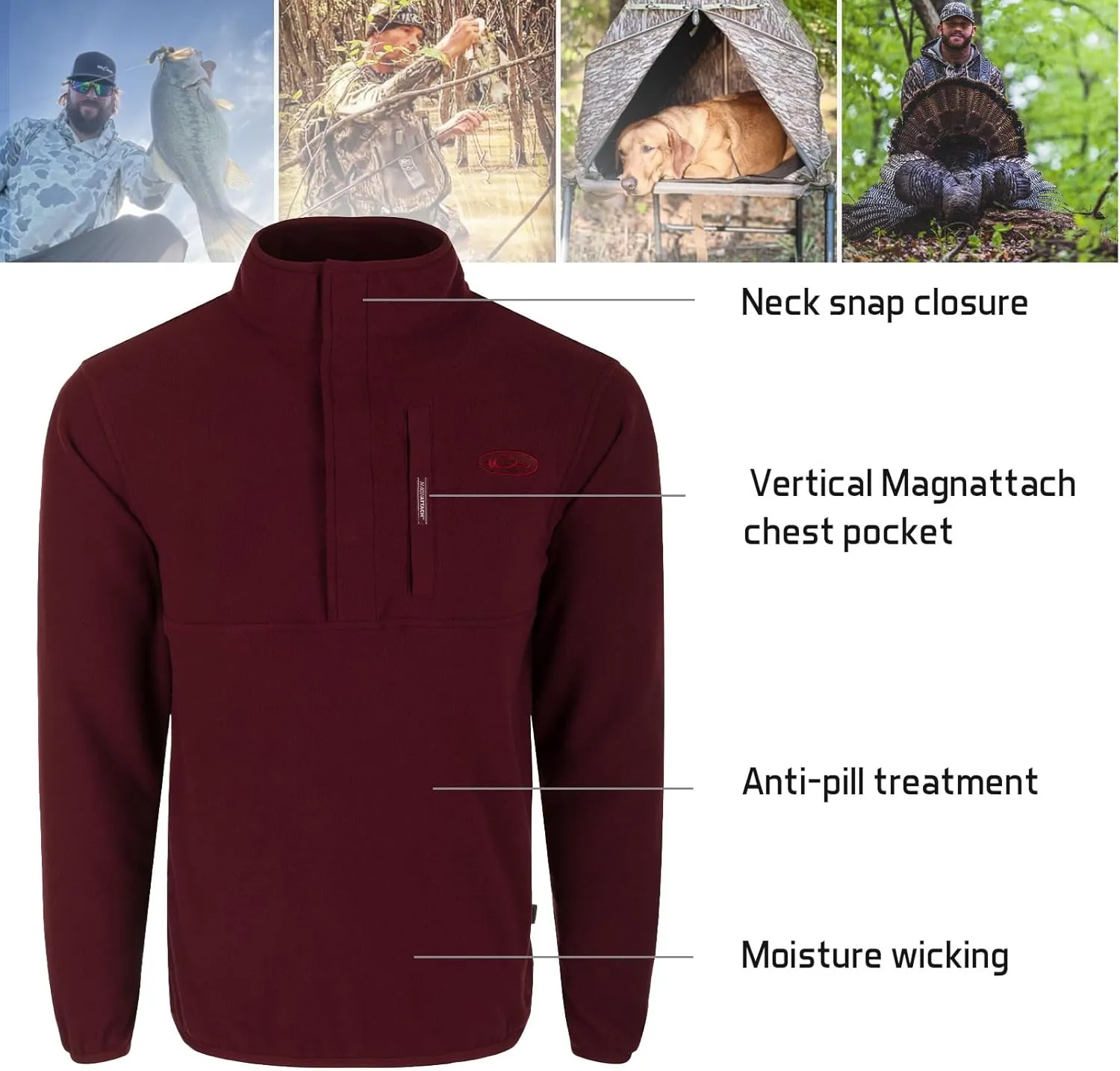 Drake Waterfowl Men's Camp 2.0 Fleece Pullover