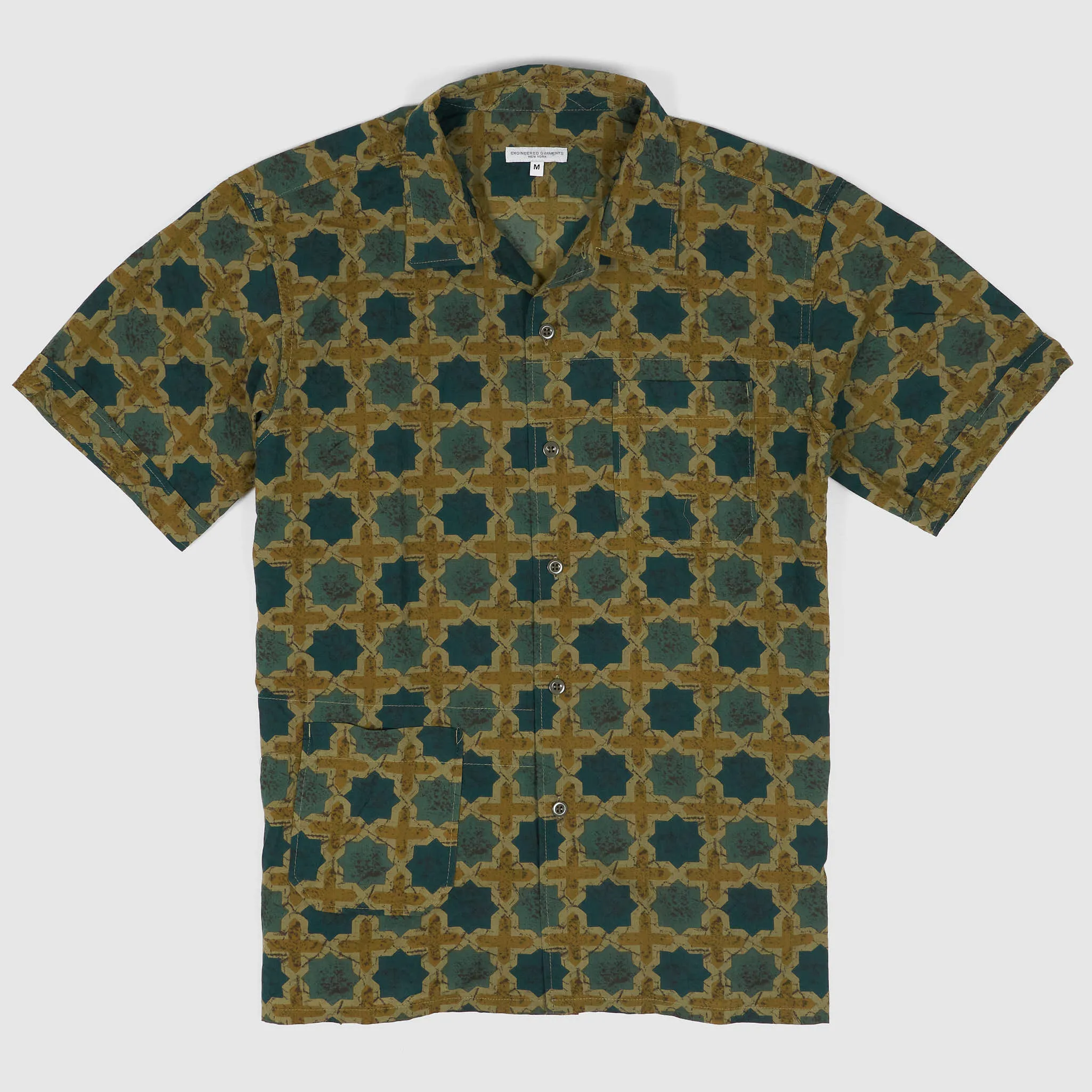Engineered Garment Batik Short Sleeve Camp Shirt