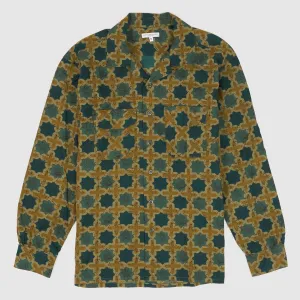 Engineered Garment Long Sleeve Camp Collar Batik Shirt