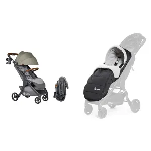 Ergobaby Metro  Deluxe Compact Baby Stroller, Lightweight Umbrella Stroller Folds Down & Metro Lightweight Baby Stroller Accessories, Accessory: Footmuff Bunting Bag