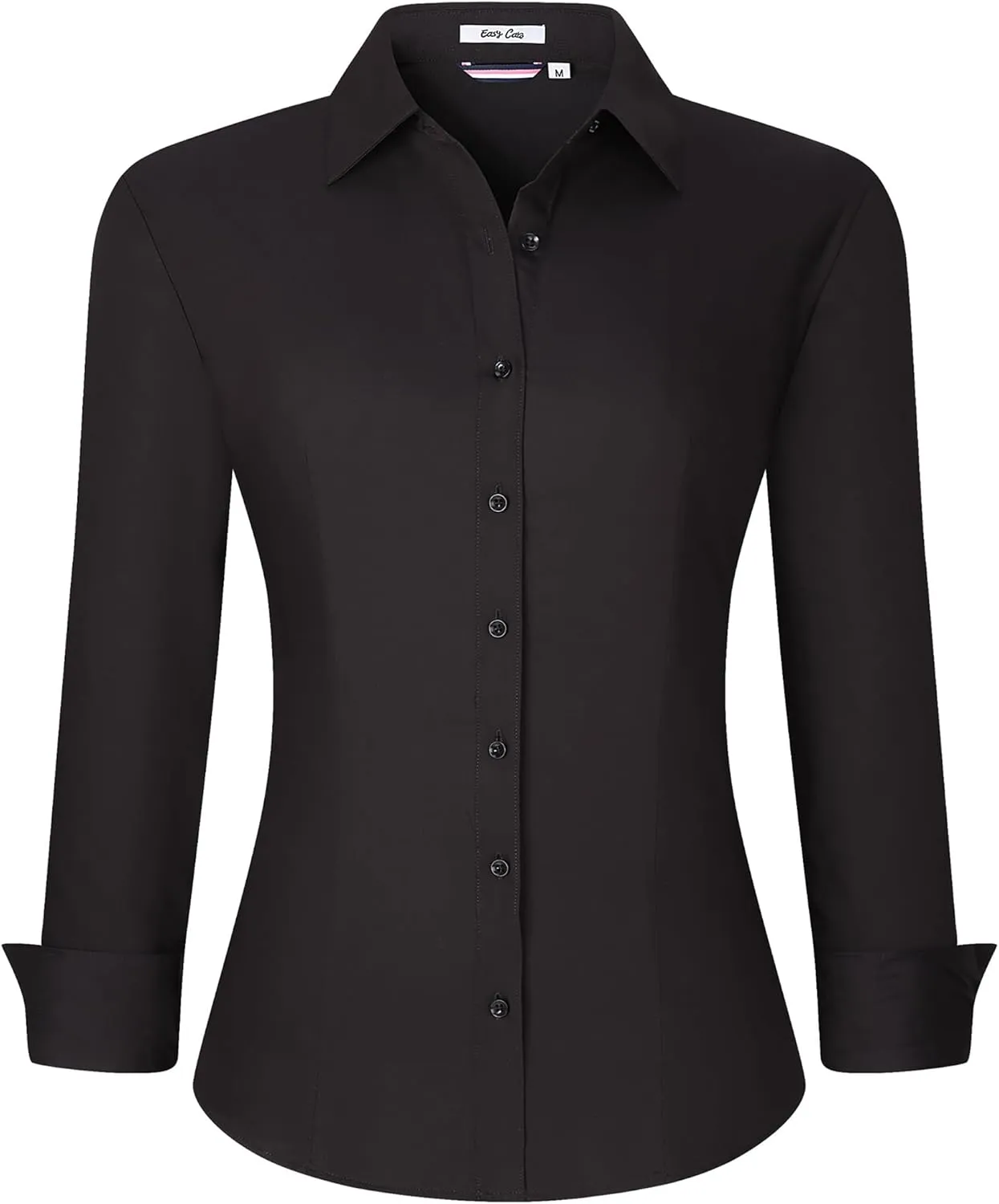 Esabel.C Womens Button Down Shirts Long Sleeve Regular Fit Stretch Work Blouse