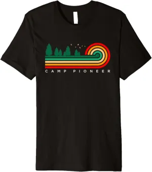 Evergreen Vintage Stripes Camp Pioneer, New York Premium T-Shirt