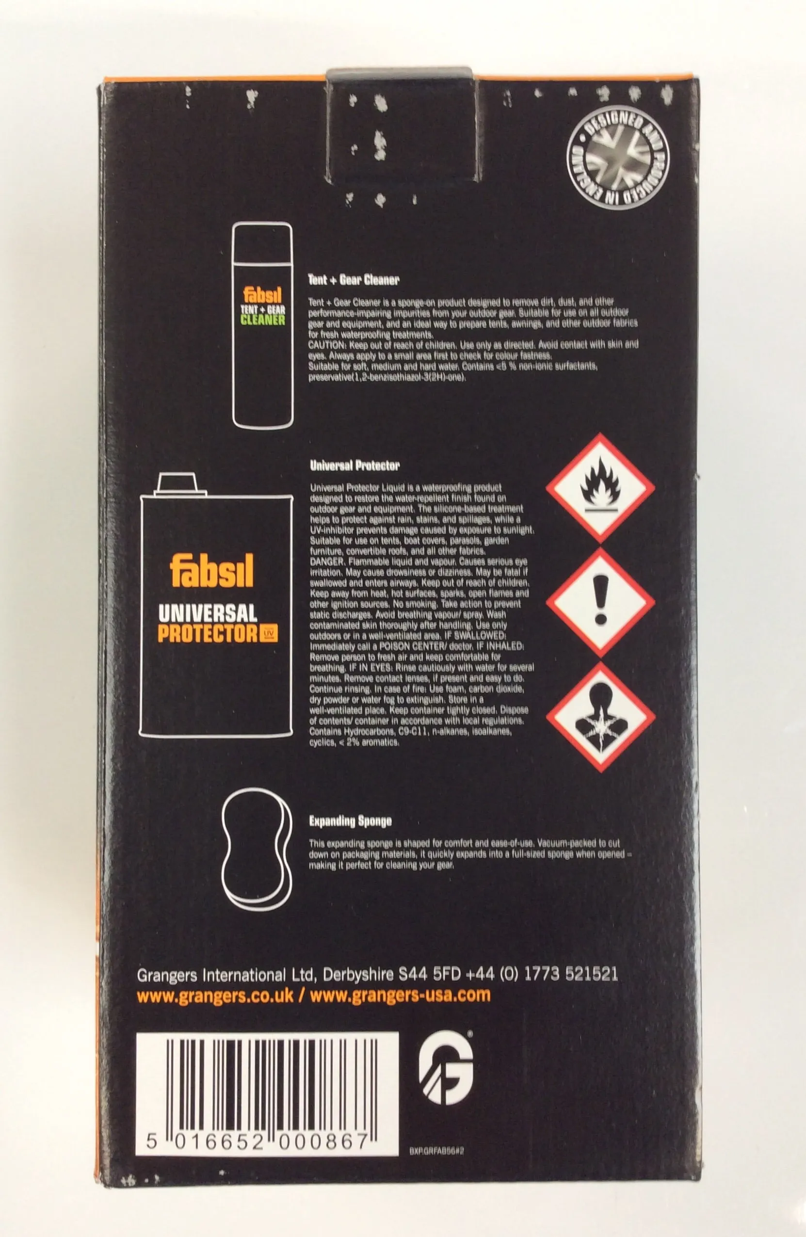 Fabsil by grangers tent and gear care kit