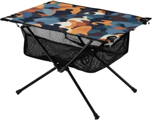 Female Silhouette Portable Folding Camping Table, Compact Lightweight Beach Table with Carrying Bag for Outdoor Picnics, BBQs, Camp