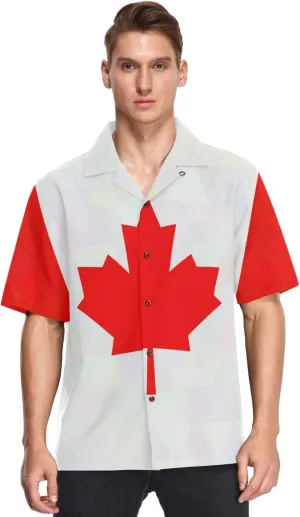Fisyme Hawaiian Shirt for Men Loose-Fit Short Sleeve Button Down Beach Casual Shirts