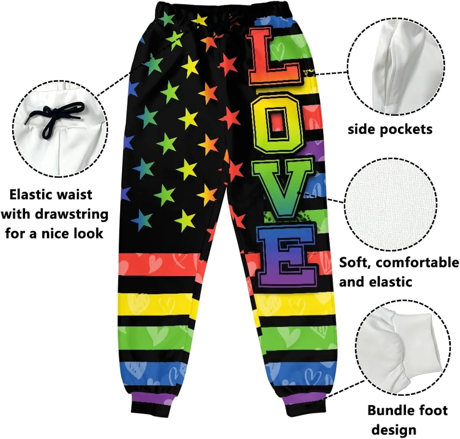 Forchrinse White Music Note Mens Cargo Pants Lightweight Athletic Hiking Sweatpants Outdoor Recreation Lounge Pants,S-5XL