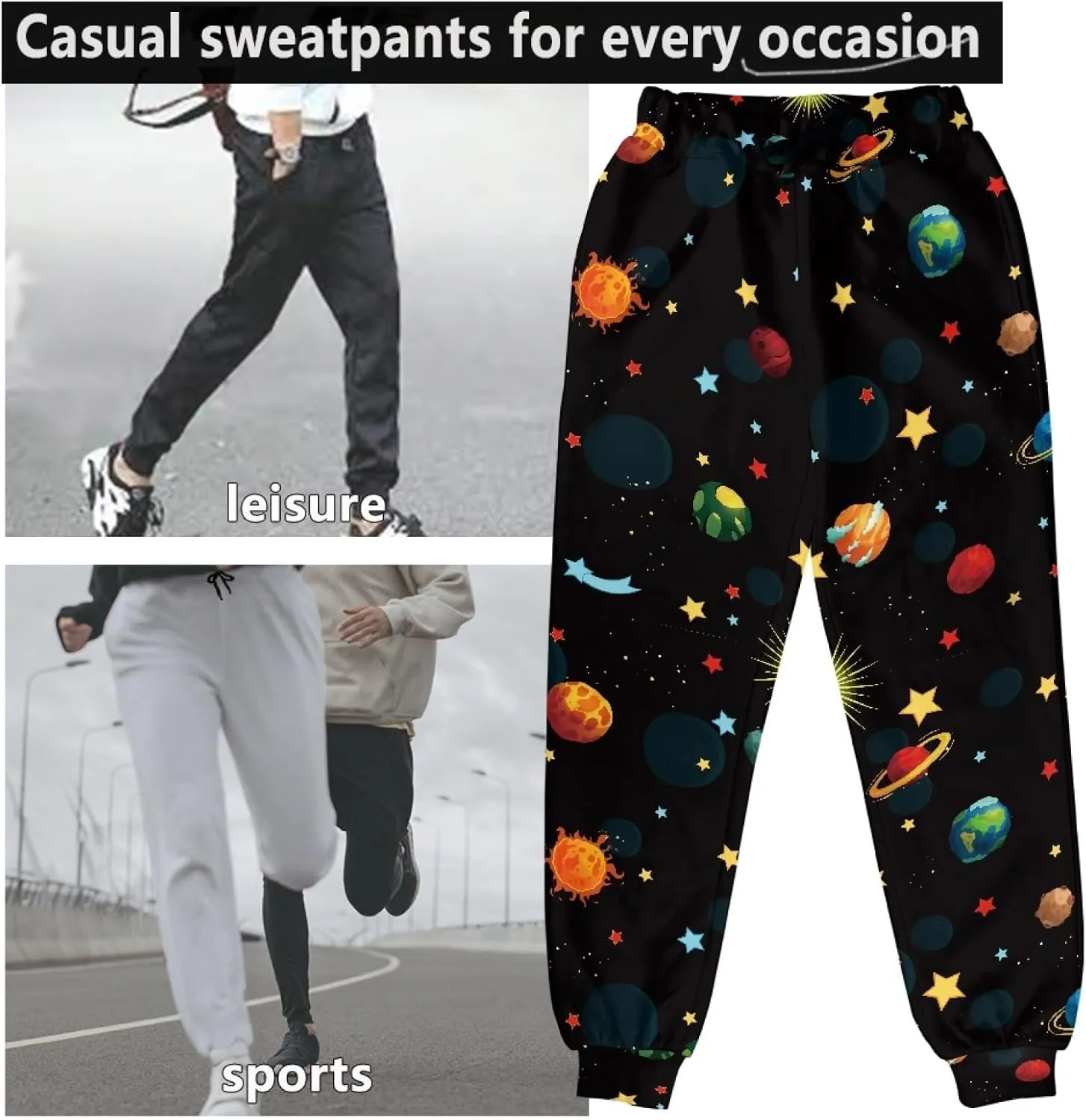 Forchrinse White Music Note Mens Cargo Pants Lightweight Athletic Hiking Sweatpants Outdoor Recreation Lounge Pants,S-5XL
