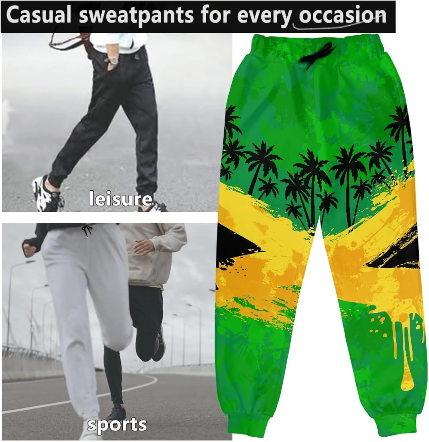 Forchrinse White Music Note Mens Cargo Pants Lightweight Athletic Hiking Sweatpants Outdoor Recreation Lounge Pants,S-5XL