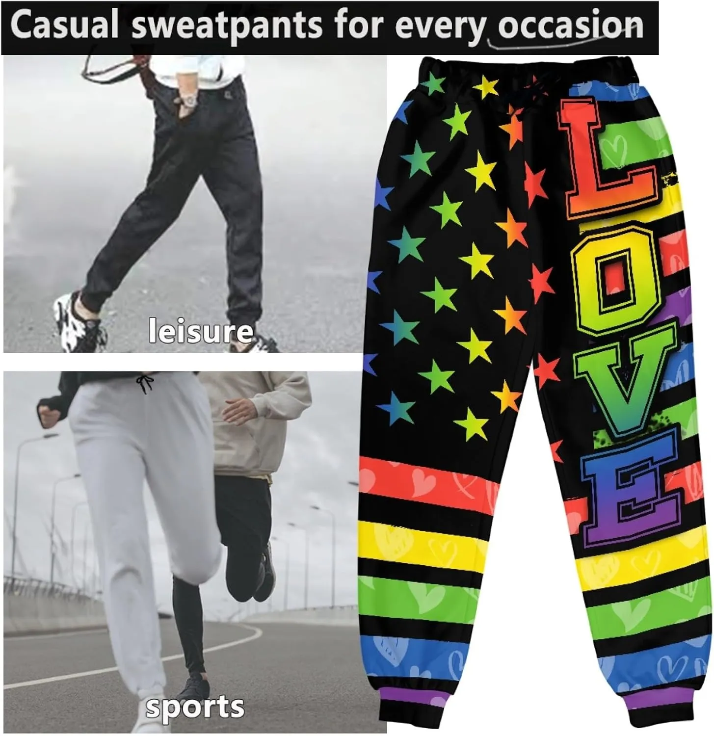 Forchrinse White Music Note Mens Cargo Pants Lightweight Athletic Hiking Sweatpants Outdoor Recreation Lounge Pants,S-5XL