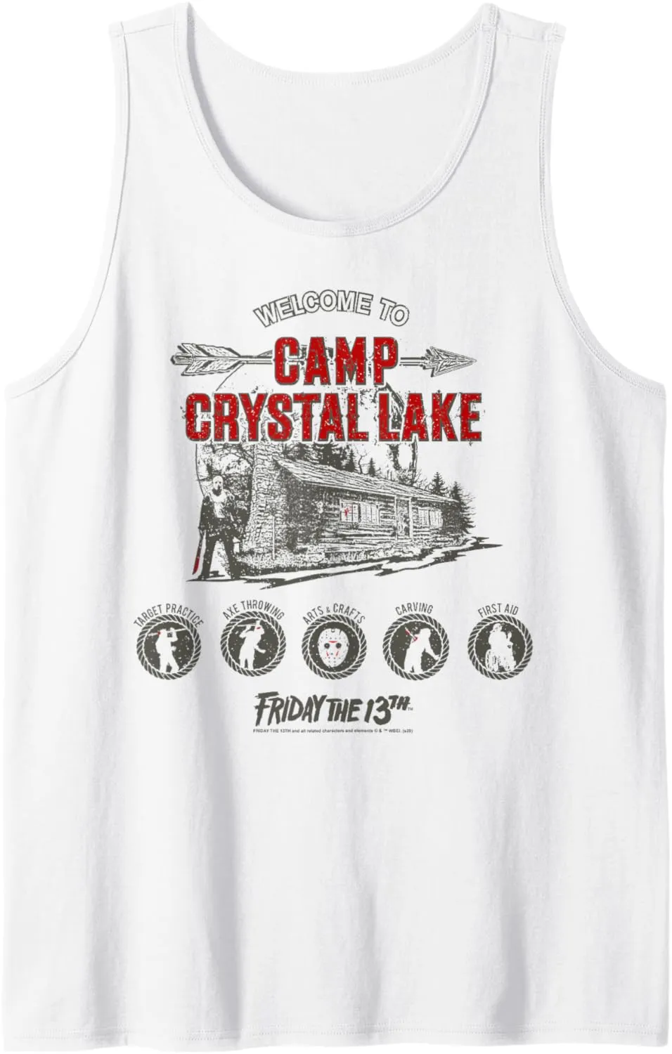 Friday The 13th Camp Crystal Lake Activities Tank Top