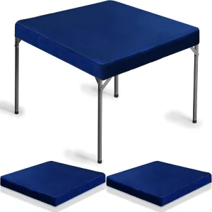 Frienda 2 Pack Game Table Cover 34 x 34 Inches Felt Game Tablecover Folding Tablecloth for Card Table for Playing Poker Mahjong Games