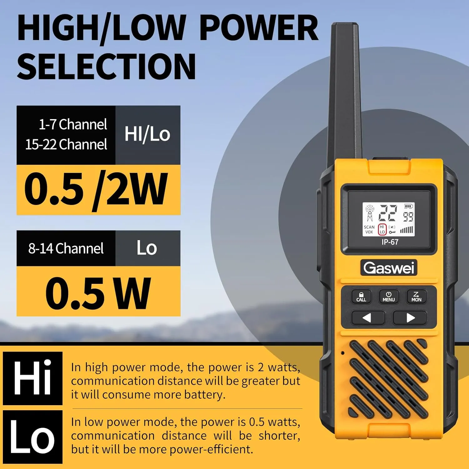 G1pro Profressional Walkie Talkies for Adults, Rechargeable Two Way Radios Long Range, 2 Way Emergency Radio, Waterproof, Shock Resistant (6 Pack)