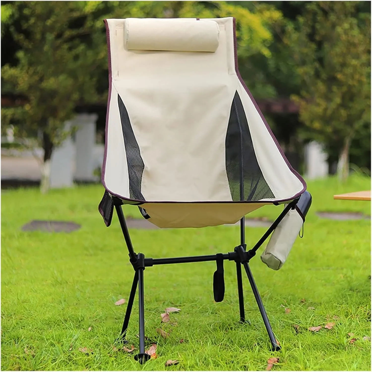 GaRcan Folding Chair Moon Chairs Outdoor Camping Folding Telescopic Stool Portable Fishing Hiking Picnic Chairs Seat Tools (Chair D)