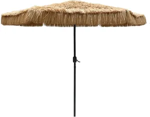 Garden Parasol,Hula Thatched Umbrella, Imitation Straw Outdoor Parasol, Tiltable Hawaiian Parasol, Suitable For Gardens, Terraces And Commercial Areas