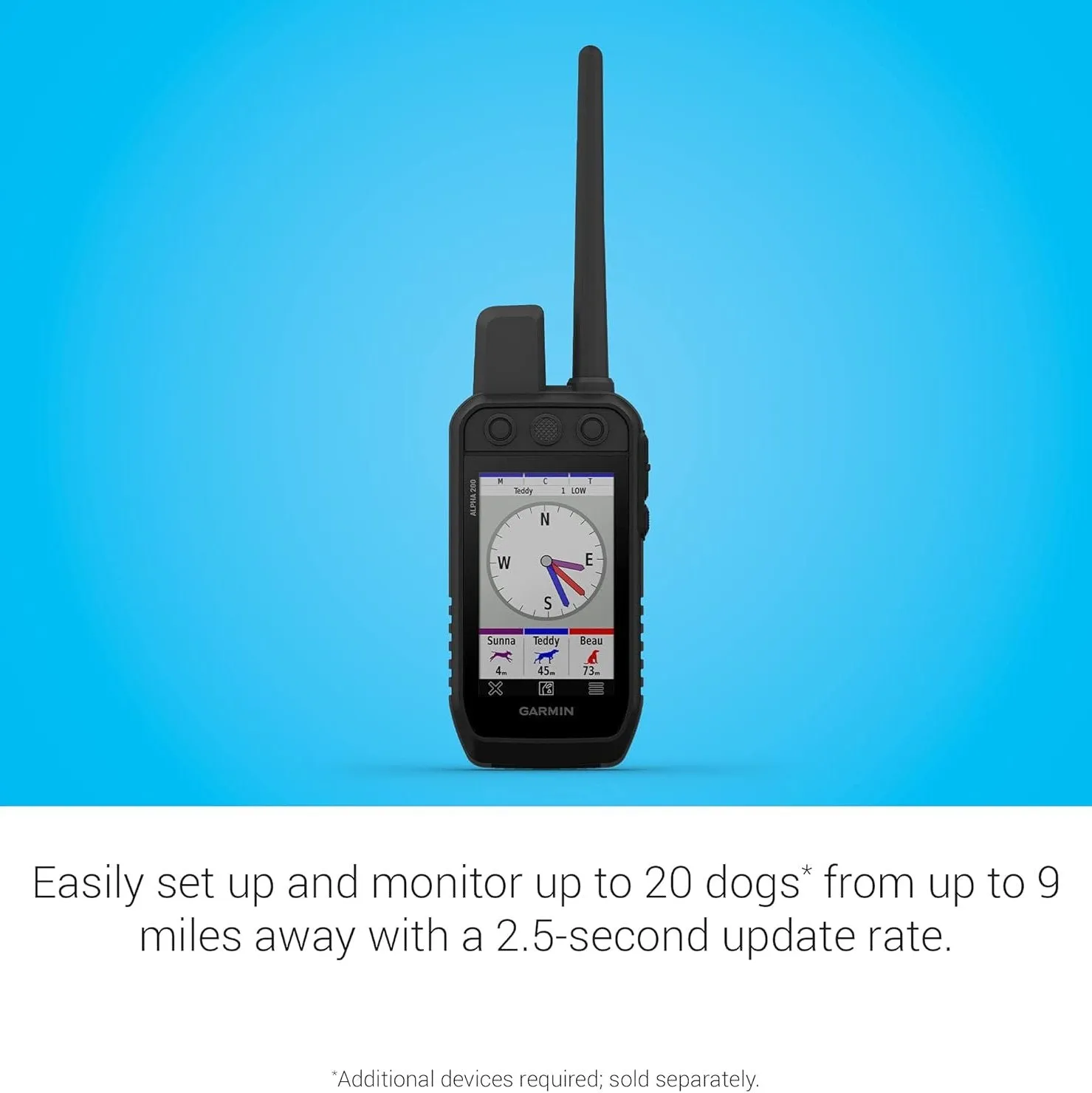 Garmin Alpha 200 Series Handheld Only | Dog Tracking and Training | Up to 20 Dogs