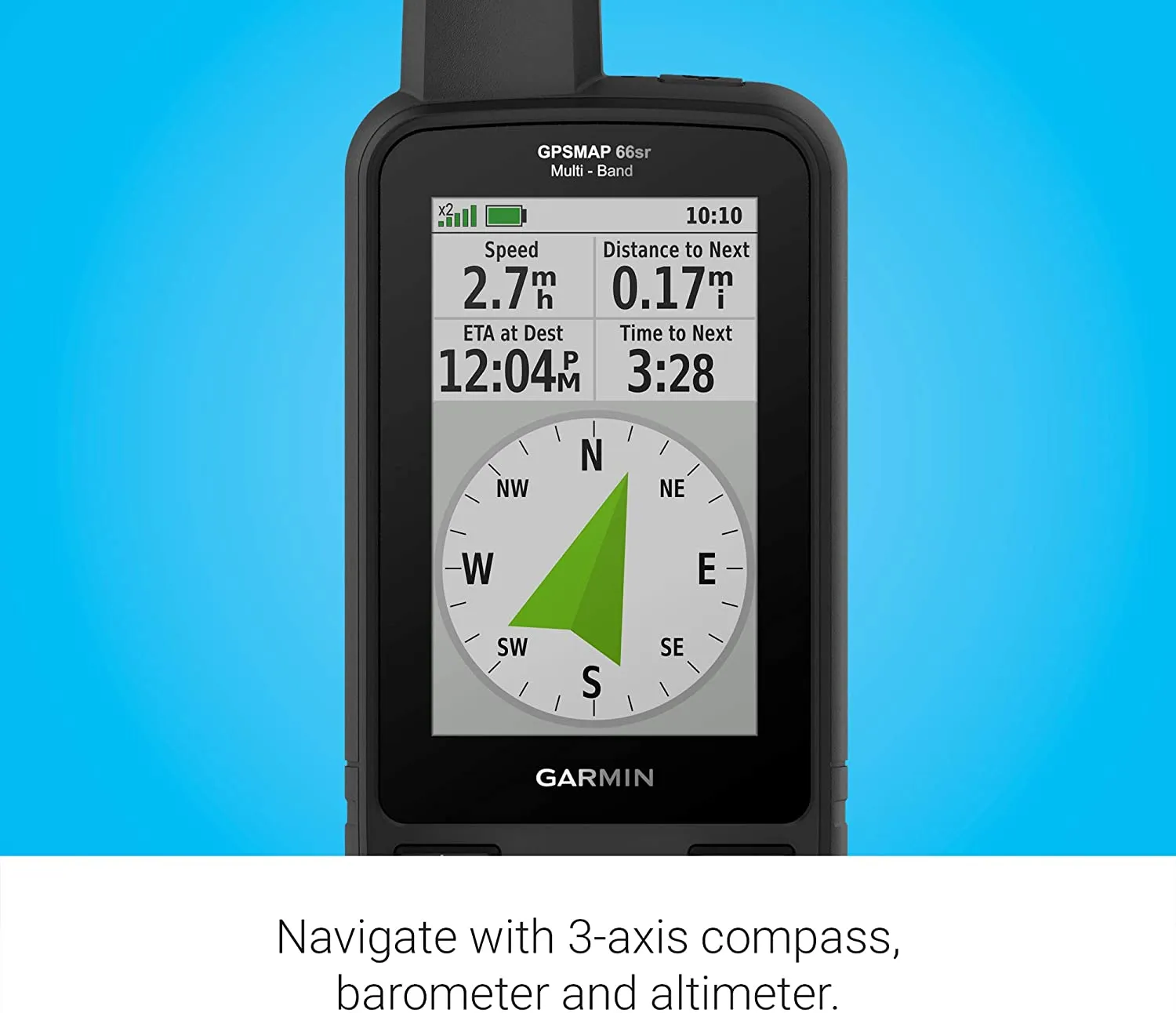 Garmin GPSMAP 66sr, Hiking Handheld with Expanded GNSS and Multi-Band TechnologyHandheld, 3" Color Display (010-02431-00)