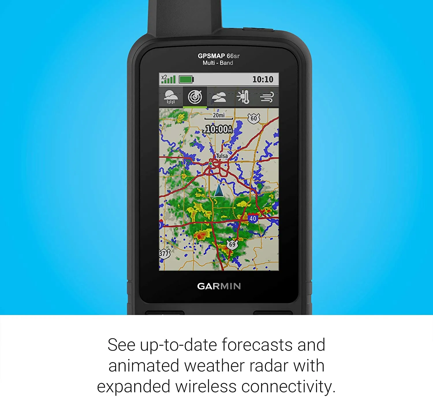 Garmin GPSMAP 66sr, Hiking Handheld with Expanded GNSS and Multi-Band TechnologyHandheld, 3" Color Display (010-02431-00)