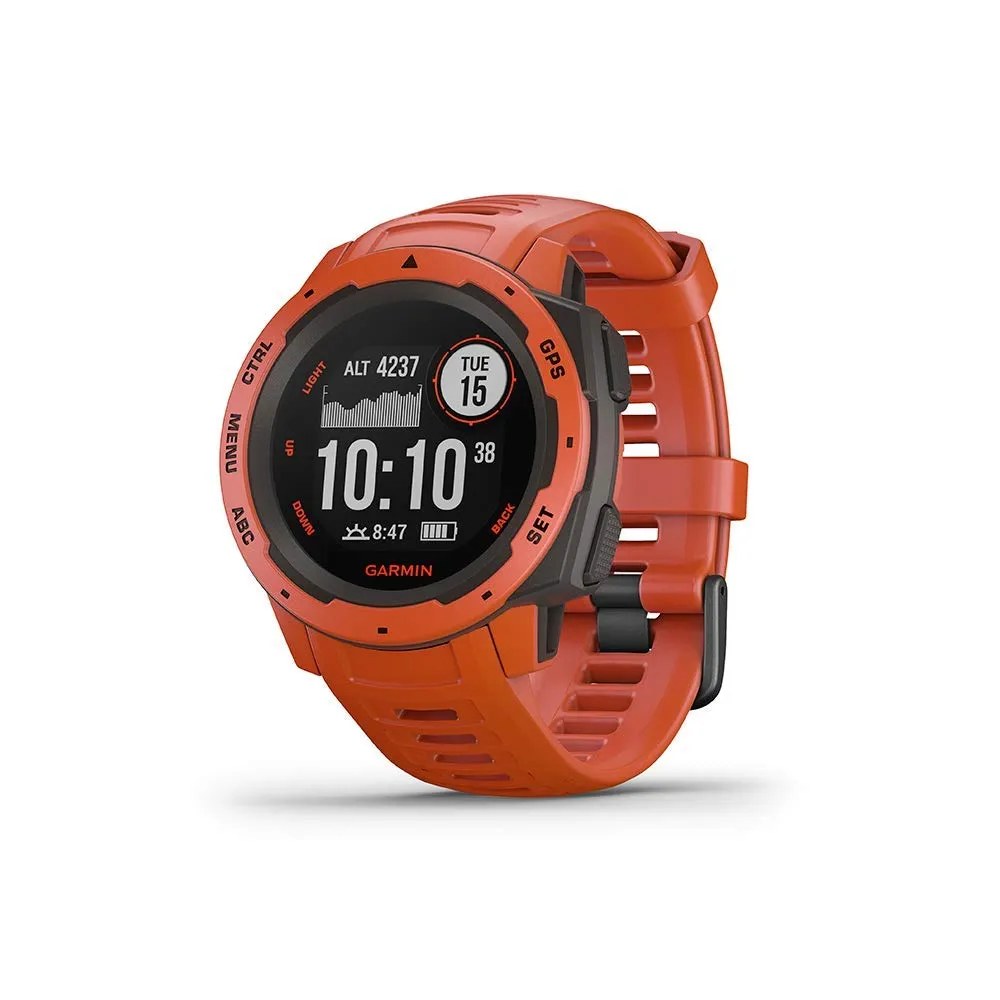 Garmin Instinct, Rugged Outdoor Watch with GPS, Features GLONASS and Galileo, Heart Rate Monitoring and 3-axis Compass