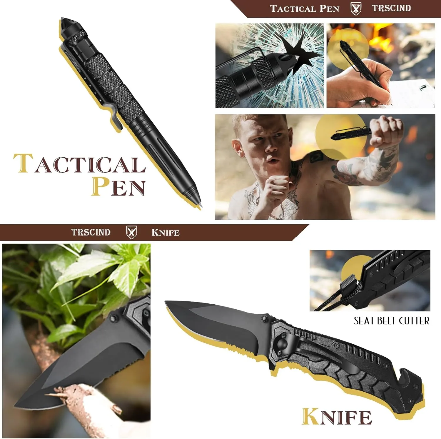 Gifts for Dad Men Husband Fathers Day, Survival Kit, Emergency Survival Gear and Equipment 14 in 1, Anniversary Birthday Gifts for Him Boyfriend, Hunting Fishing Camping Accessories, Cool Gadget