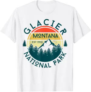 Glacier National Park Montana Hiking Nature Outdoors T-Shirt