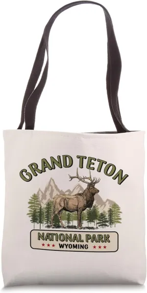 GRAND TETON NATIONAL PARK ELK DESIGN Tote Bag