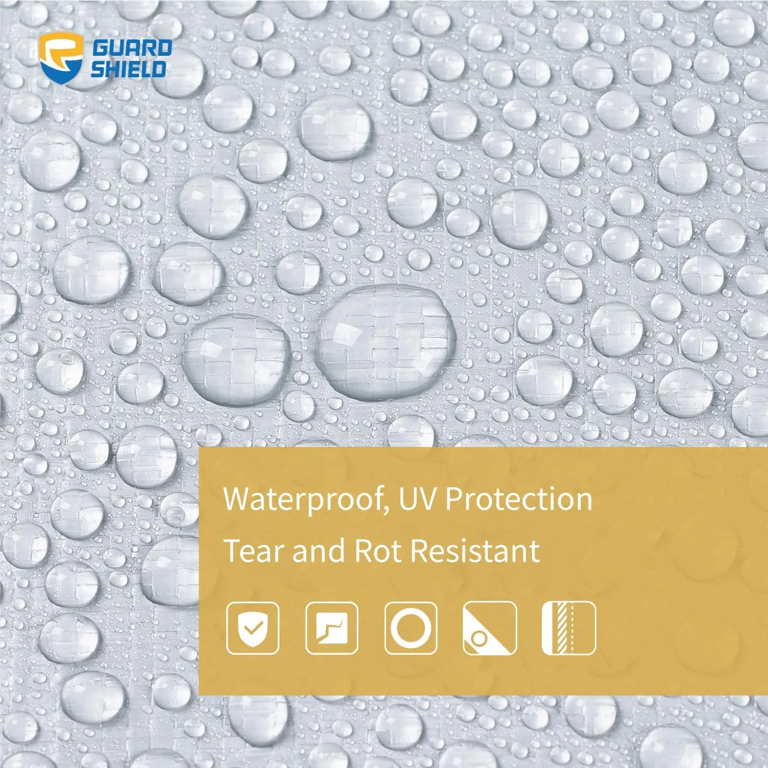GUARD SHIELD Heavy Duty Tarp 10x10 Feet Silver Multi Purpose Thick Waterproof Poly Tarp Cover 10mil