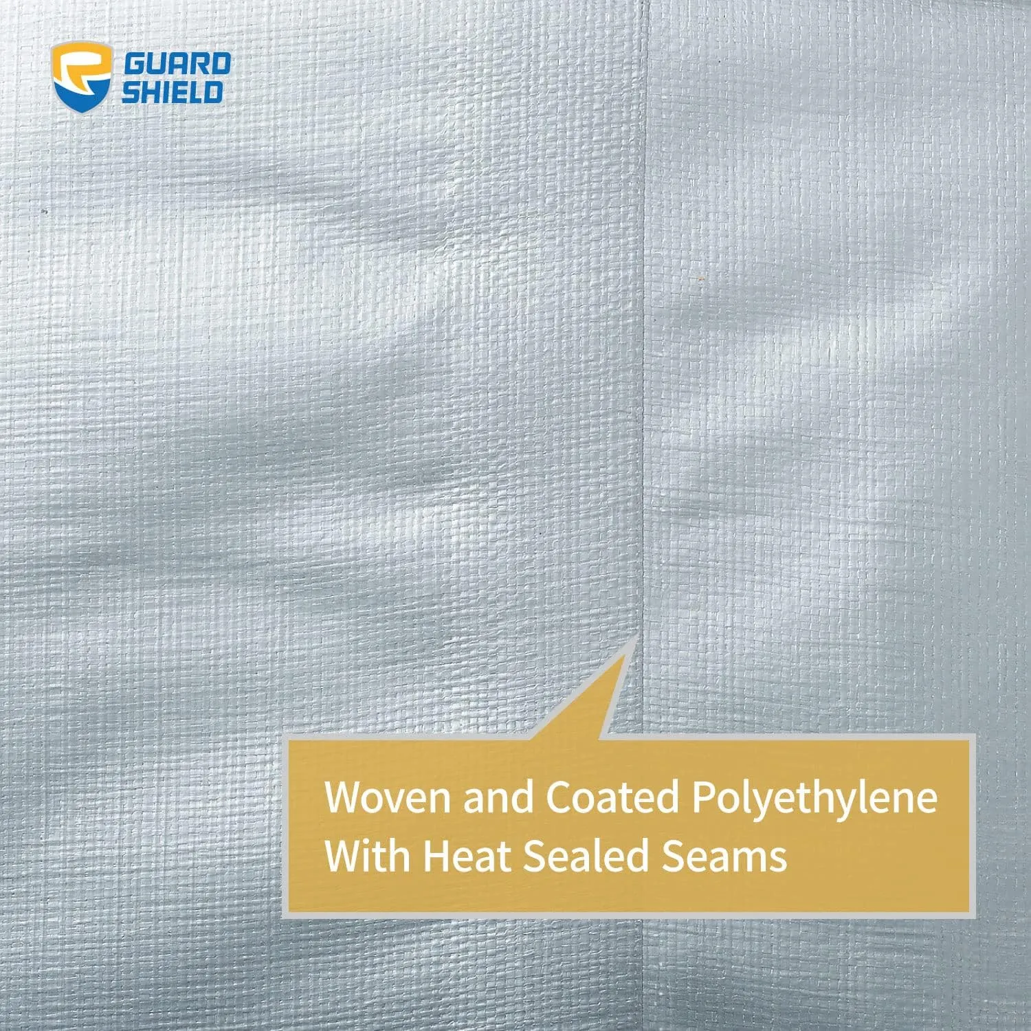 GUARD SHIELD Heavy Duty Tarp 10x10 Feet Silver Multi Purpose Thick Waterproof Poly Tarp Cover 10mil