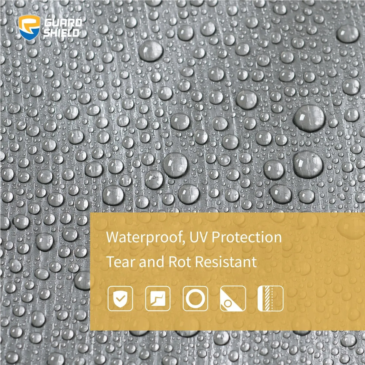 GUARD SHIELD Heavy Duty Tarp 10x12 Feet Silver/Black Multi Purpose Thick Waterproof Poly Tarp Cover 10mil