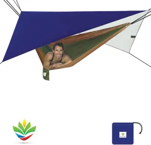 Hammock Bliss All Purpose Waterproof Shelter - Waterproof Tent Tarp, Rain Fly and Hammock Shelter to Cover Your Hammock & Your Gear – Make Hammock Camping A Rain Free and Dry Experience